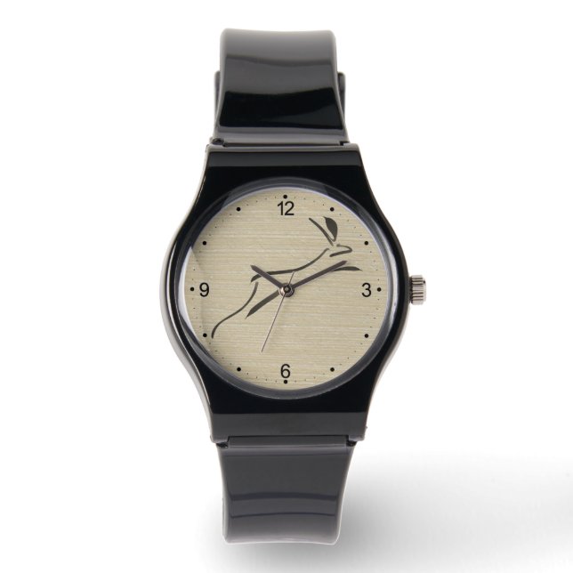 Original-Gemälde Chinesisches Kaninchen Jahr Gebur Armbanduhr (Vorderseite)