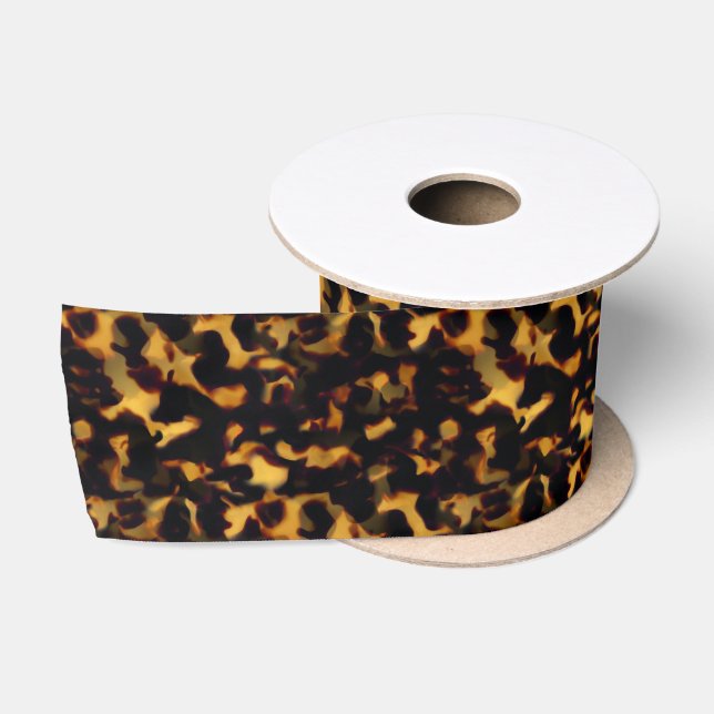 Original Gold und Brown Tortoiseshell Nahtlose Rep Satinband (Spule)