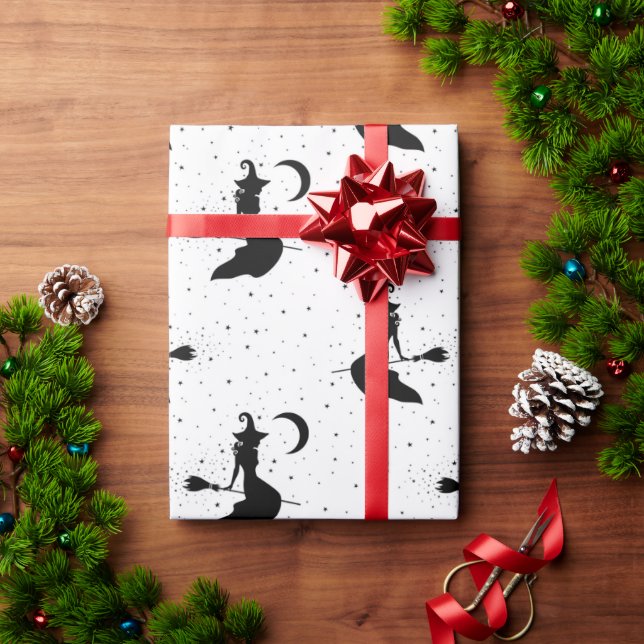 Original Halloween Witch Pattern Geschenkpapier (Feiertagsgeschenk)