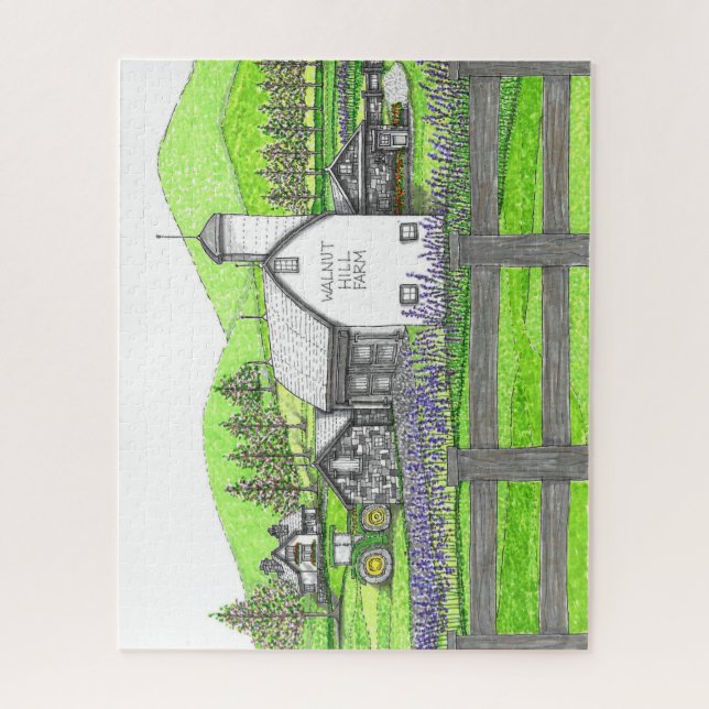 Original Hand Drawn Walnut Hill Farm Puzzle (Vertikal)