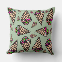 Original Hand zeichnend Kawaii Eiscreme grün