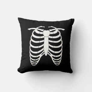 Original Horror Ribcage eines Skeletts Halloween Kissen