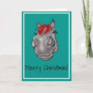 Original Horse art Christmas Card by pony poor art Karte