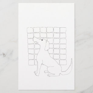 Original Hund Zeichnend Chinesischer Hund Jahr 201 Briefpapier