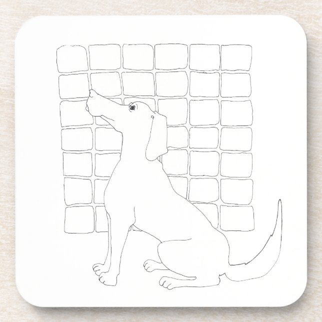 Original Hund Zeichnend Chinesischer Hund Jahr Geb Untersetzer (Vorderseite)