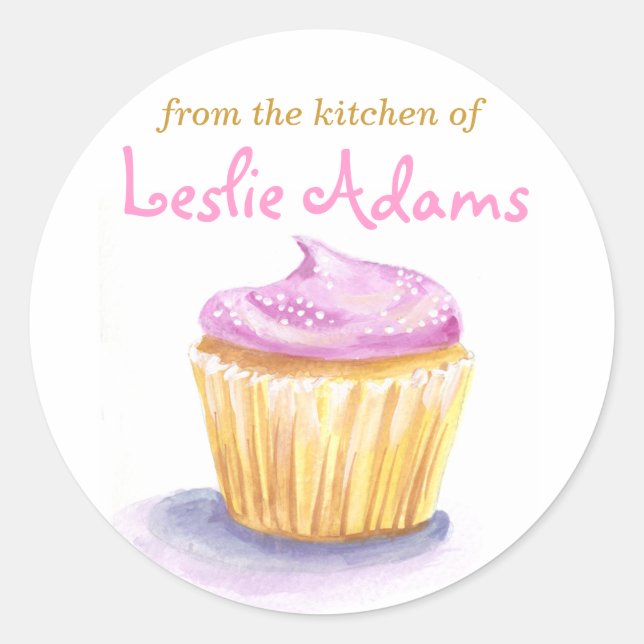 Original Illustration Cupcake Aufkleber (Vorderseite)