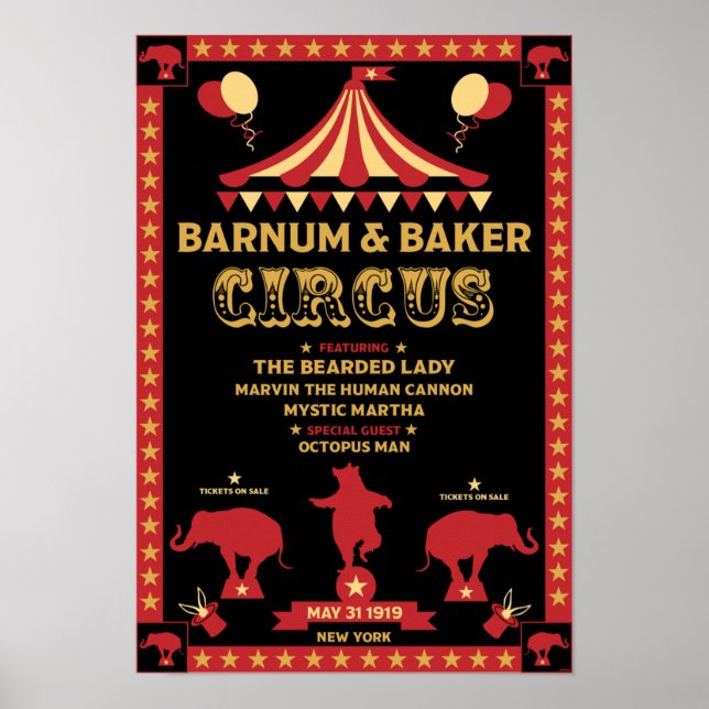 Original Jahrgänge Inspiriert Circus Art Poster (Vorne)