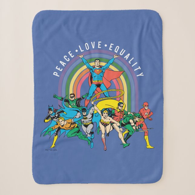 Original Justice League - Peace, Liebe, Gleichheit Sherpadecke (Vorderseite)