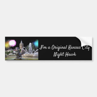 Original Kansas City Night Hawk: Plaza Fountain Autoaufkleber