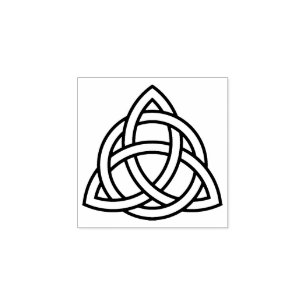 Original keltisches Triquetra Knot schwarze Ikone Gummistempel
