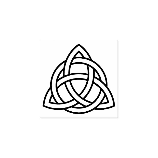 Original keltisches Triquetra Knot schwarze Ikone Gummistempel (Prägung)