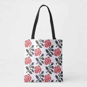 Original Kreuzstich-Blume ROTE ROSE Tasche