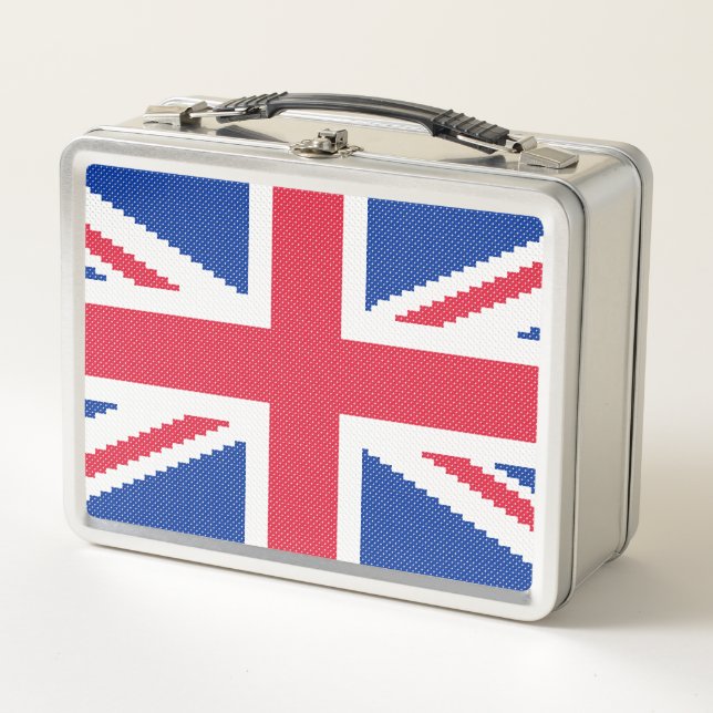 Original Kreuzstich-Designbuchse Metall Lunch Box (Vorderseite)