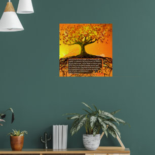 Original Kunst - abgenutztes Grunge-Wurzelbaum-Pos Poster