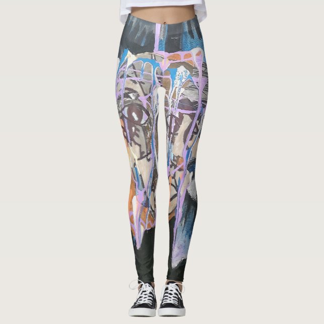 Original Kunst Leggings (Vorderseite)