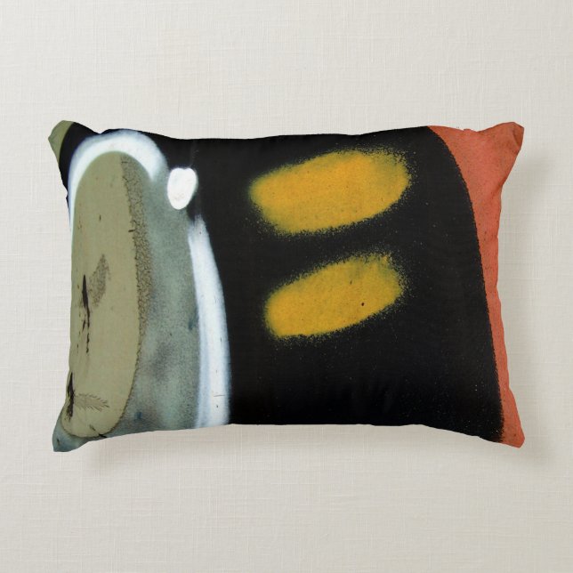 Original Kunst: "macroffiti: Saturn" Zierkissen (Vorderseite)