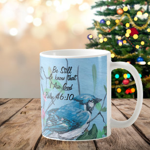 Original Kunst/Schrift Psalm 46:10 Sei Still Moder Kaffeetasse