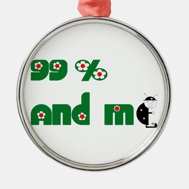 Original Ladybird Silbernes Ornament (Vorne)