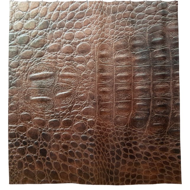Original Ledertextur Hintergrund nah-up, embo Duschvorhang (Vorderseite)