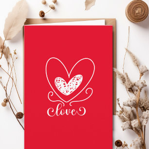 Original Liebe Poetrie Niedliches Rotes Herz Valen Karte
