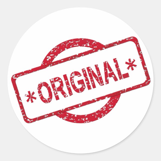 Original-Logo-Rundkreis-Markenbezeichnung Runder Aufkleber (Vorderseite)