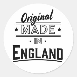 Original Made in England Runder Aufkleber
