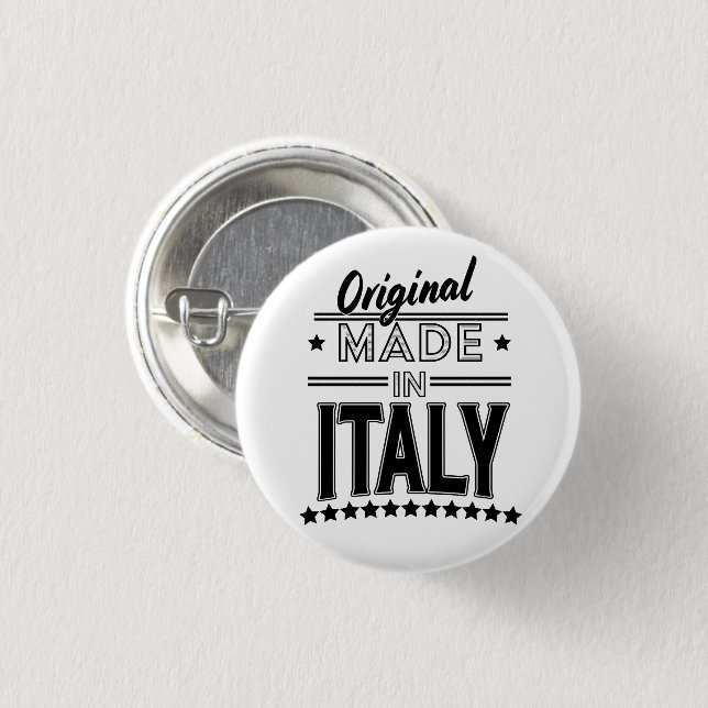 Original Made in Italy-Logo Button (Vorne & Hinten)