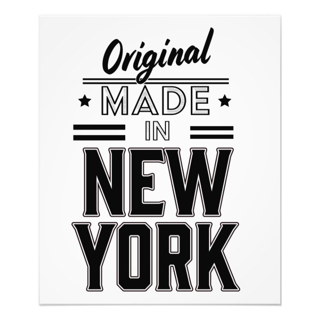Original made in New York Logo Fotodruck (Vorne)