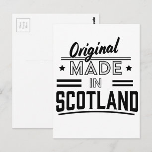 Original Made in Scotland Retro-Logo Postkarte