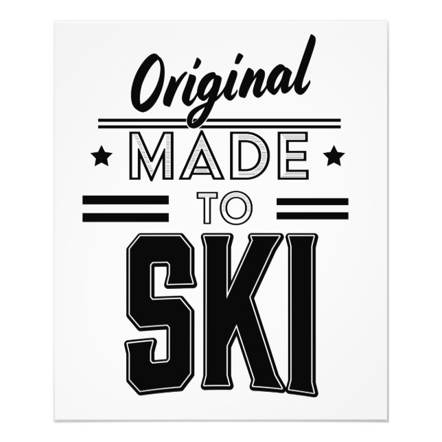 Original Made to Ski Logo Fotodruck (Vorne)