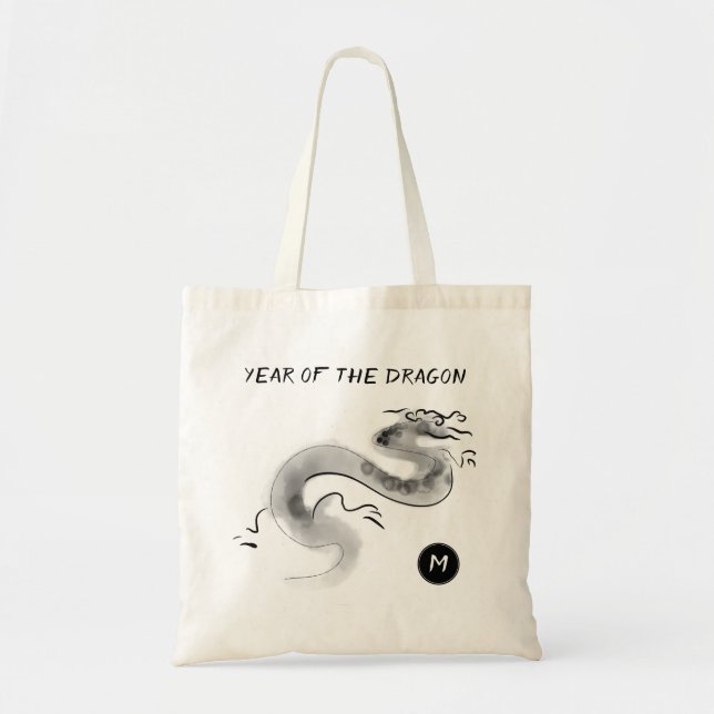 Original Malerei 1 Dragon Jahr 2024 Monogramm TB Tragetasche (Vorne)