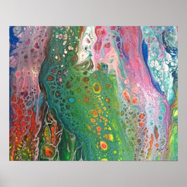 Original Malerei, Kunstdruckerei, Abstrakte Kunst, Poster (Vorne)