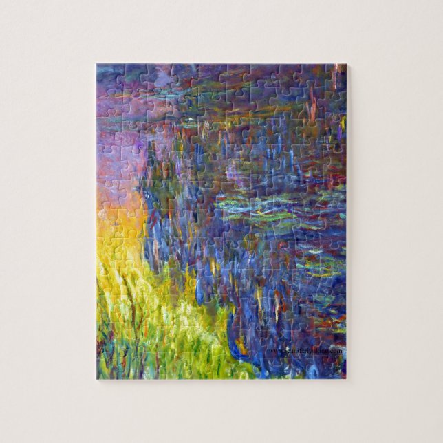 Original-Malerei "The Water Lilies" von Claude Mon (Vertikal)