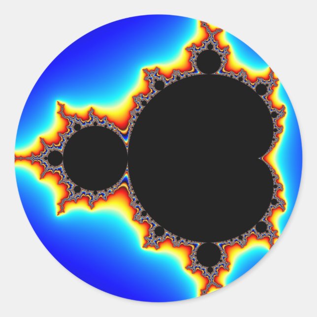 Original Mandelbrot Set 03 - Fraktal Runder Aufkleber (Vorderseite)