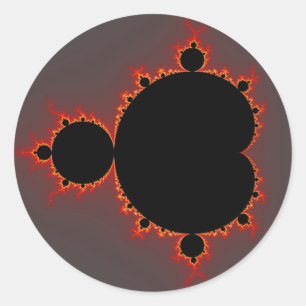 Original Mandelbrot Set - Fraktal Runder Aufkleber