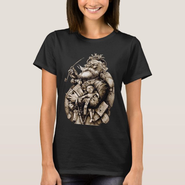 Original Merry Old Santa Claus Classic Santa Retro T-Shirt (Vorderseite)