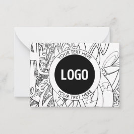 Original Modern Line Artwork & Your Logo Mitteilungskarte