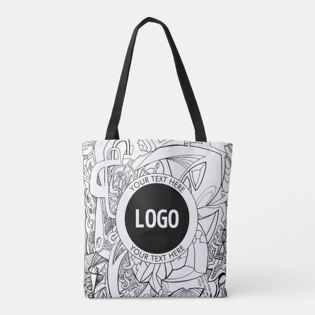 Original Modern Line Artwork & Your Logo Tasche (Rückseite)