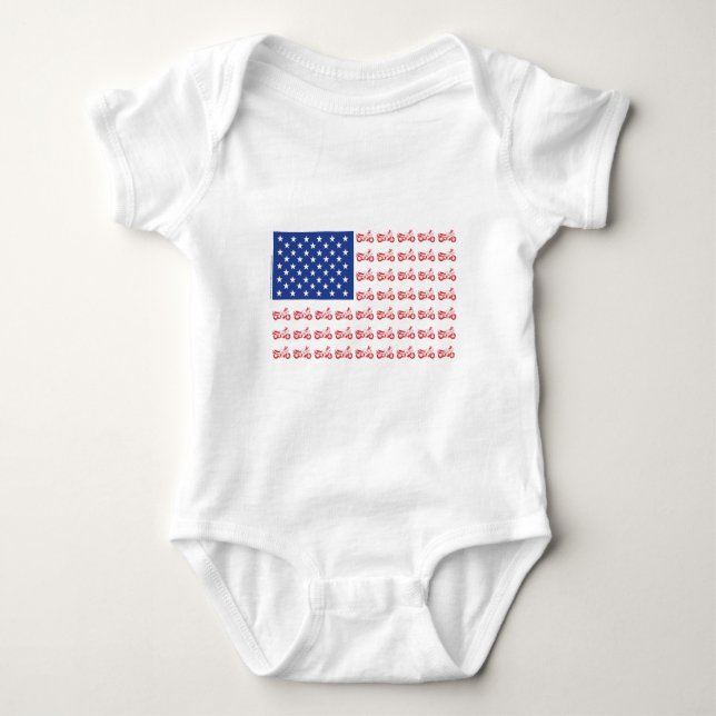 Original-Motorradflagge- Baby Strampler (Vorderseite)