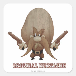 Original Mustache Quadratischer Aufkleber