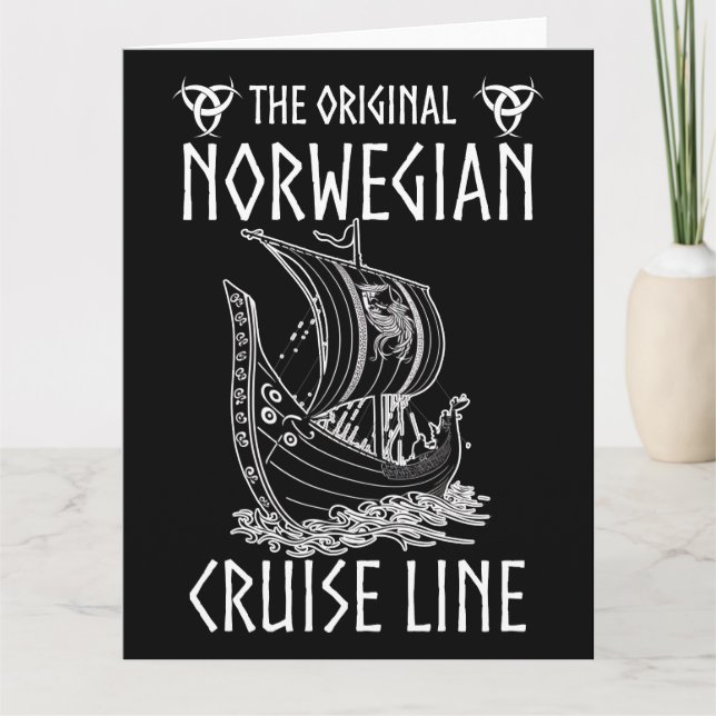 Original Norwegische Kreuzfahrtlinie - Nostalgisch Karte (Vorderseite)