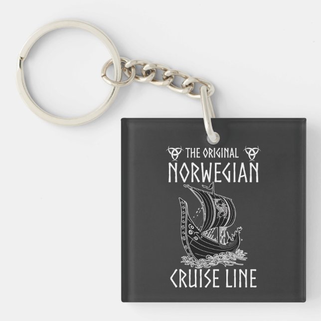 Original Norwegische Kreuzfahrtlinie - Nostalgisch Schlüsselanhänger (Vorderseite)