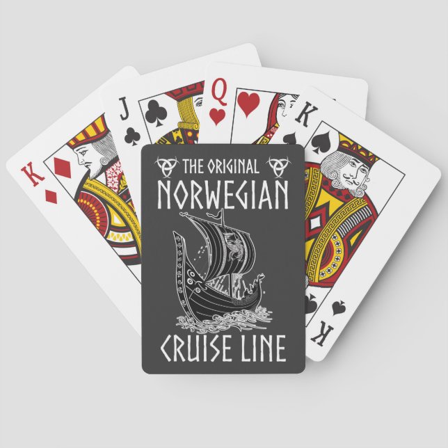 Original Norwegische Kreuzfahrtlinie - Nostalgisch Spielkarten (Rückseite)