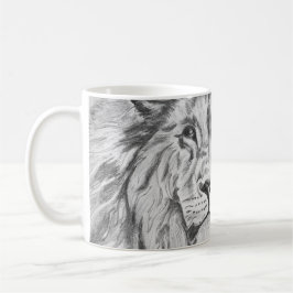 Original Pencil sketch Drawing of a Lion Kaffeetasse