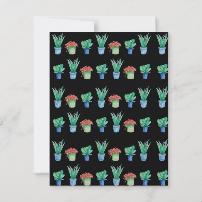 Original Pflanze Muster flache Karte (Vorderseite)