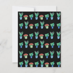 Original Pflanze Muster flache Karte