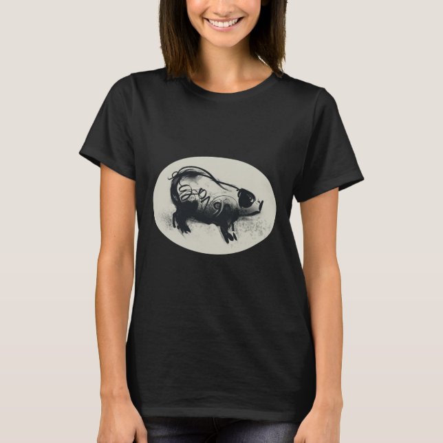 Original Pig Zeichnend 2019 B T - Shirt (Vorderseite)