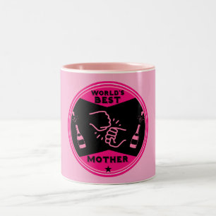 Original Pink Beste Mutter der Welt Zweifarbige Tasse