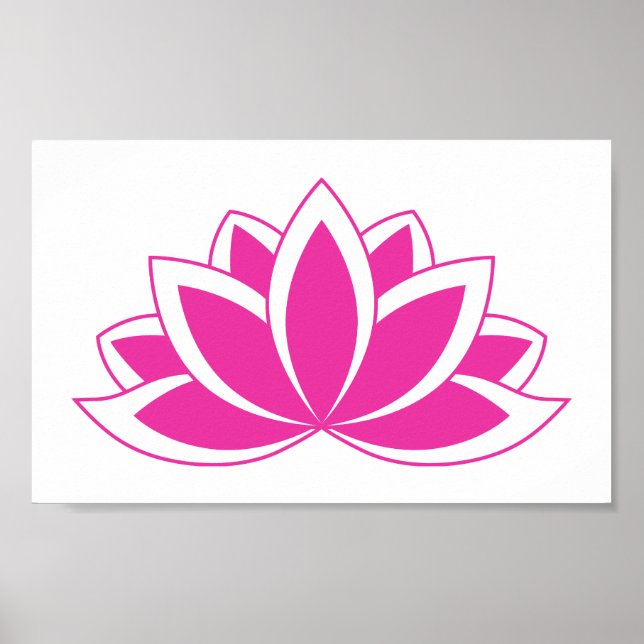 Original Pink Buddhist Symbol Lotus Blume Poster (Vorne)