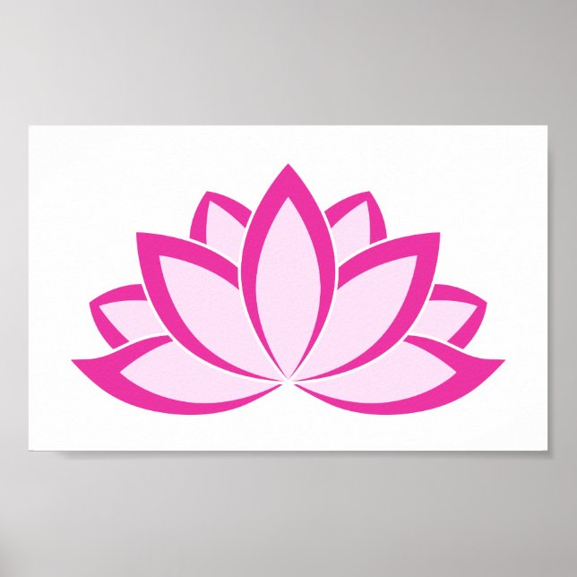 Original Pink Buddhist Symbol Lotus Blume Poster (Vorne)